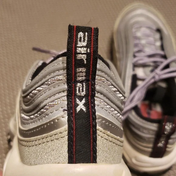 Silver and Black Size 4.5 Nike Air Max Sneakers For Girls - Picture 8 of 8
